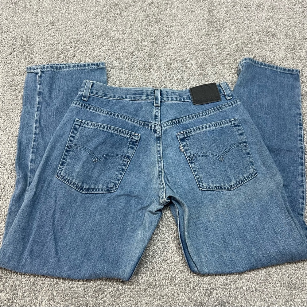VINTAGE Levis Silvertab Jeans Womens 30x30 9 Short Blue Relaxed Loose Baggy USA - Picture 8 of 9